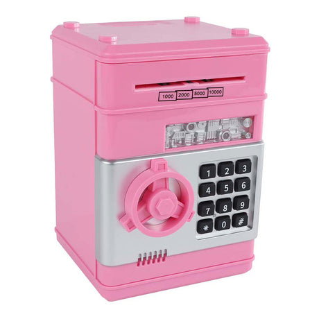 Geldtresor mit Geheimcode rosa, 19,5cm