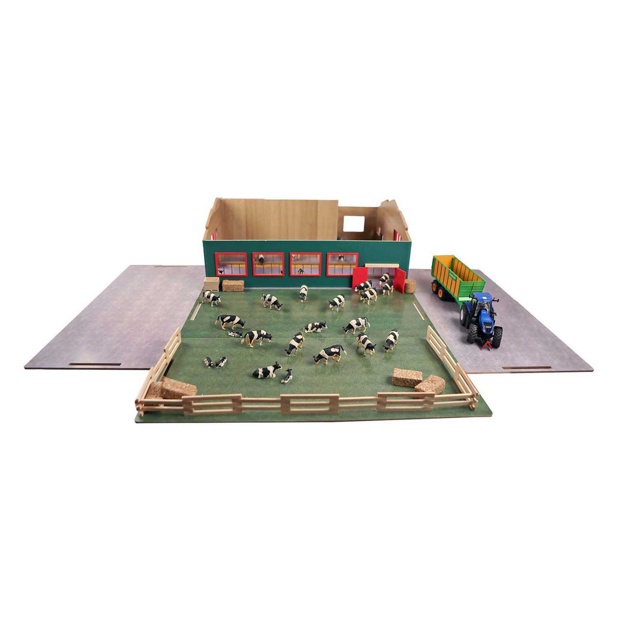Kinderglobus Stall mit Stauraum und Weide 1:32