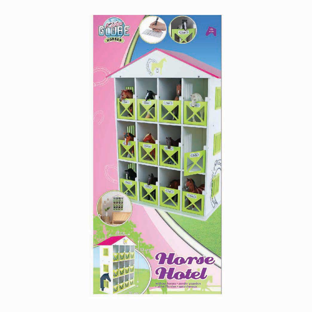 Kinder-Aufbewahrungsbox Globuspferd mit 12 Boxen