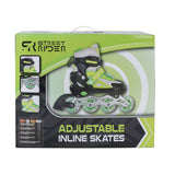 Street Rider Inlineskates grün schwarz verstellbar, Größe 33-36