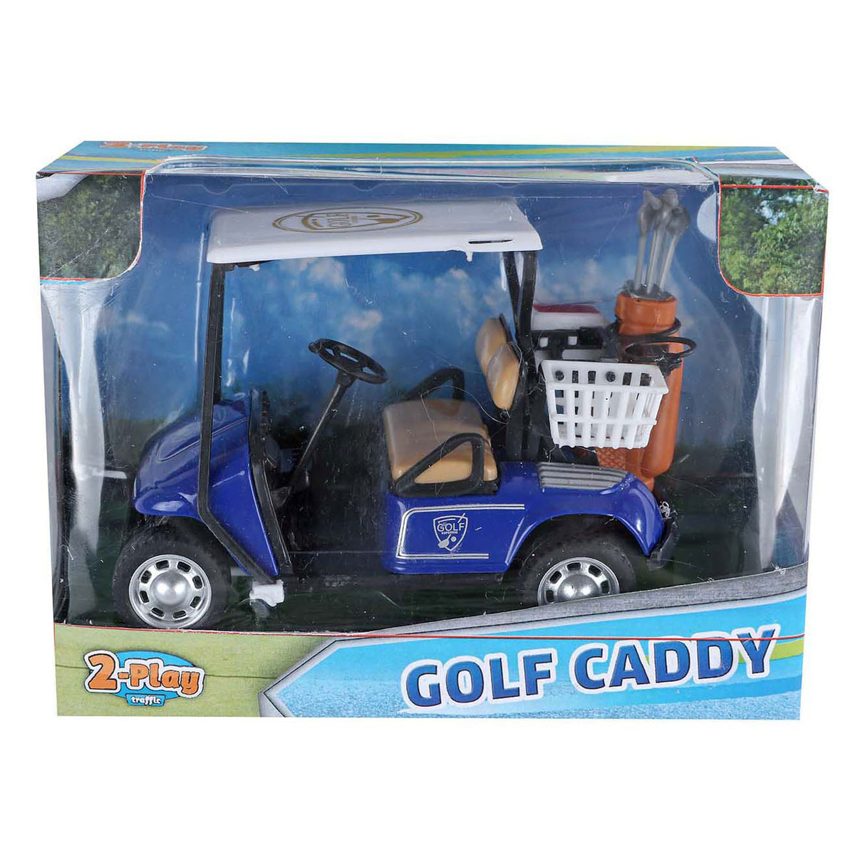 2-Play-Golf-Caddy mit Golfschlägern