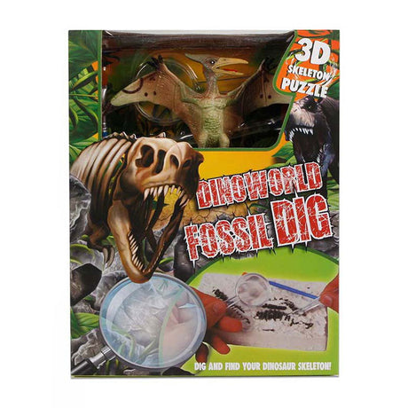 Dinoworld Fossilien-Schneidpuzzle mit zusätzlicher Dinosaurierfigur