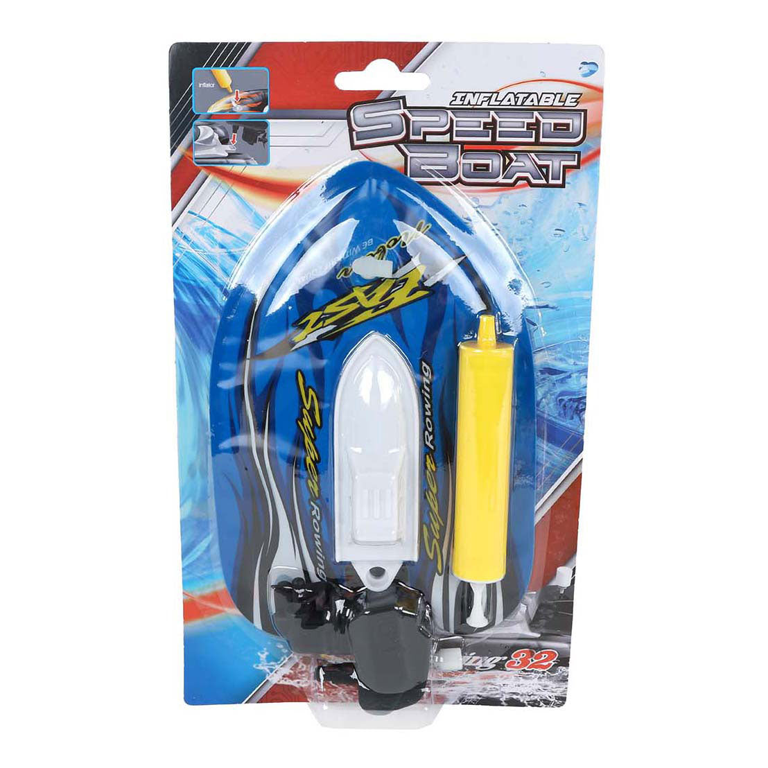 Aufblasbares Schnellboot mit Pumpe 17 cm