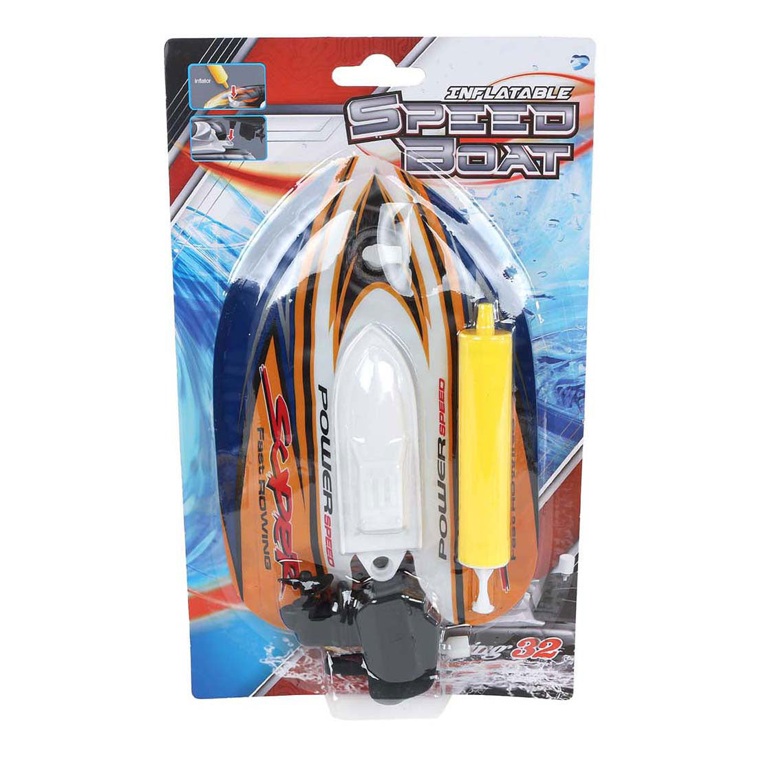 Aufblasbares Schnellboot mit Pumpe 17 cm
