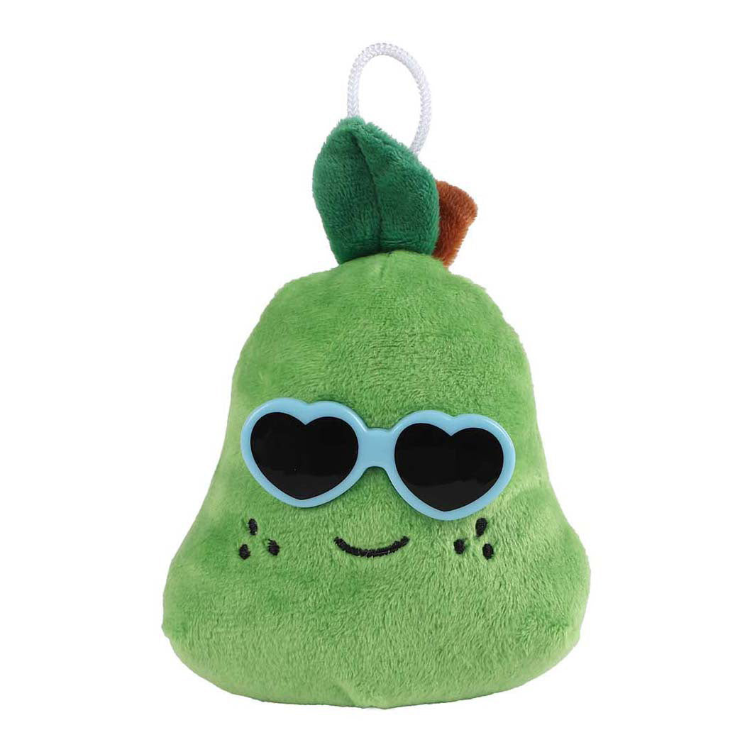 Fluffy menu fruit pluche + zonnebril 6cm