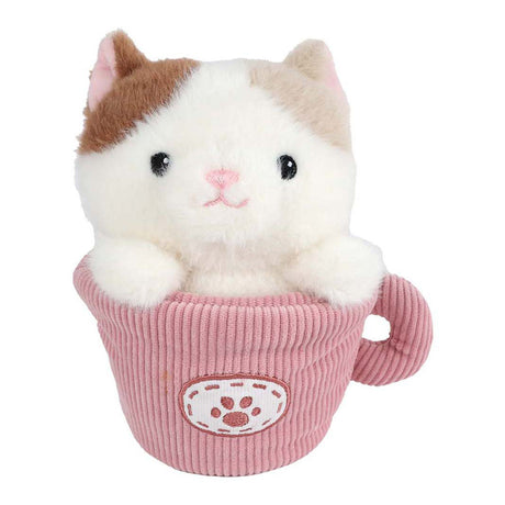 Nimm mich mit nach Hause Katze im Becher Plüsch 2fach 18cm