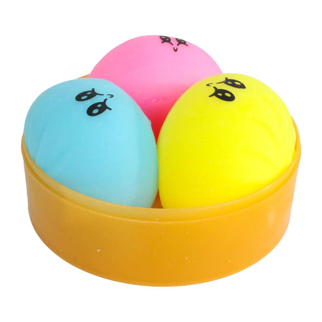 Kawaii Fidget Schaumknödel im Dampfkorb 5cm - 3 Stk.