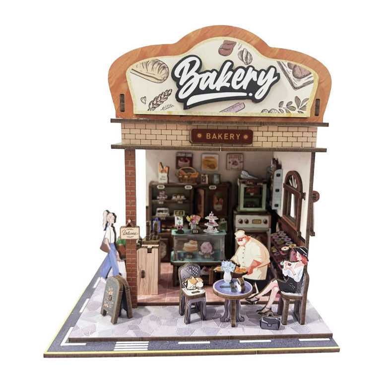 Woodworks houten bouwpakket bakery met licht - 185dlg.