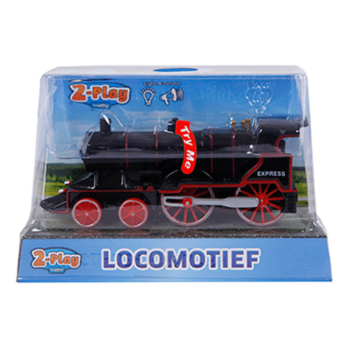 2-teilige Druckgusslokomotive mit Licht und Sound, 14 cm