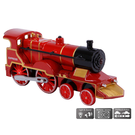 2-teilige Druckgusslokomotive mit Licht und Sound, 14 cm