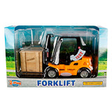 2-play Die-cast forklift truck with light and sound, 14 cm