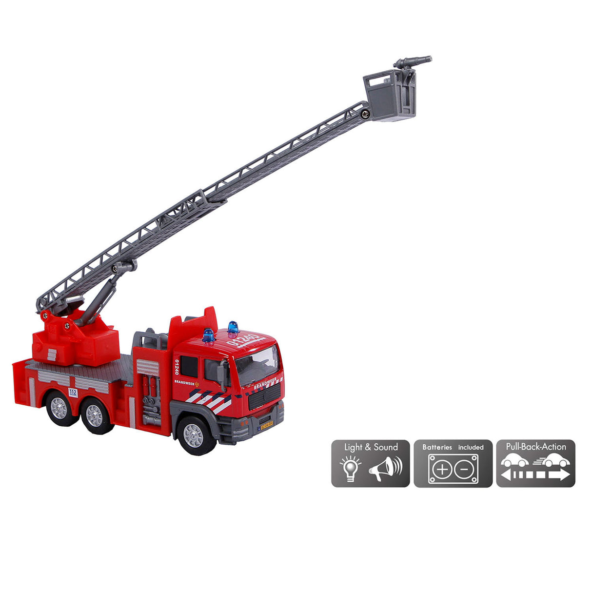 Kids Globe Globe Die Cast Fire Department Ladderwagen NL, 16 cm