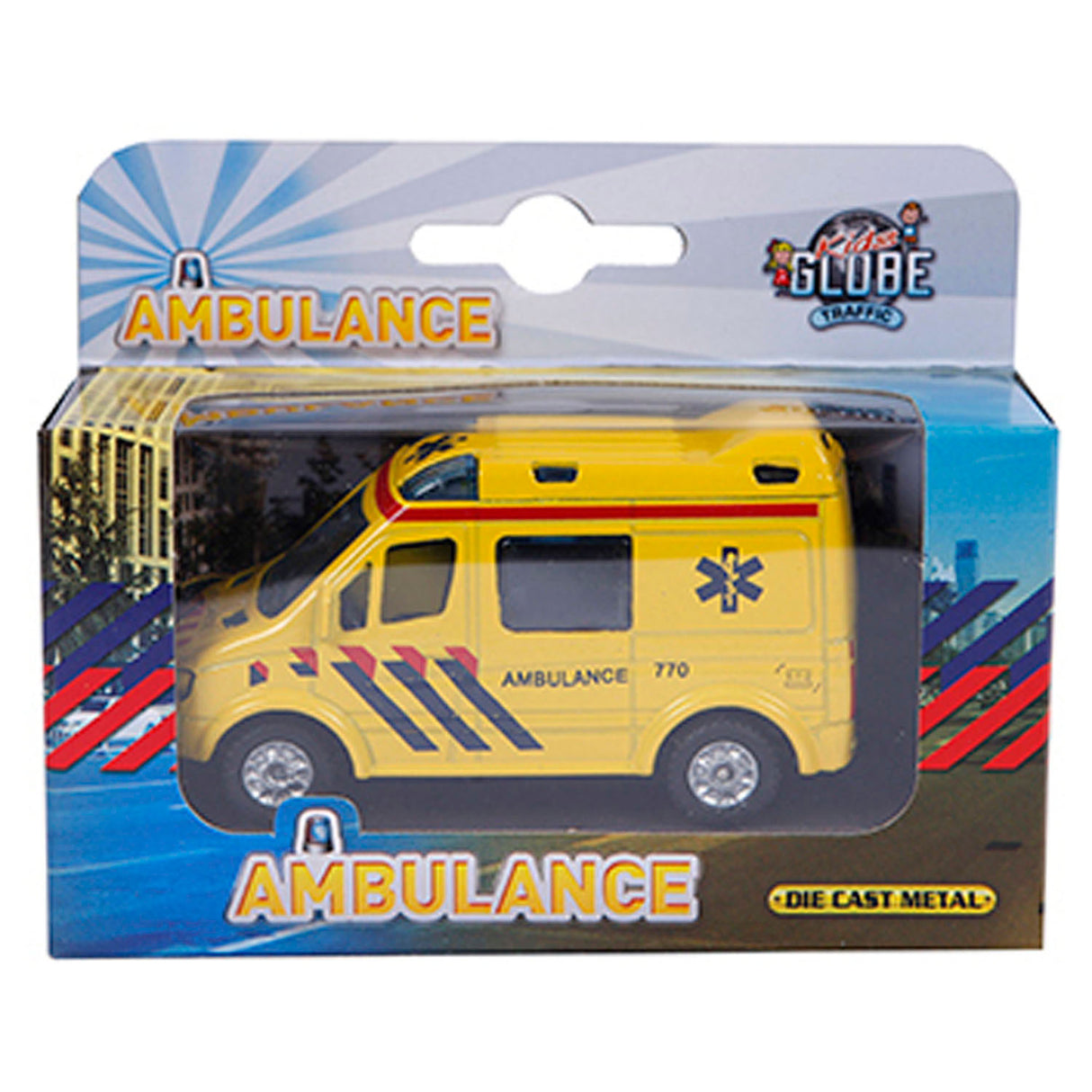 Kids Globe Die cast Ambulance NL, 8 cm