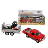 Kinder Globe Die-Cast Mitsubishi mit Mini-Bagger, 27 cm