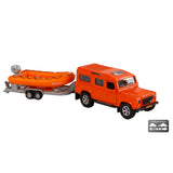 Kids Globe Die Cast Land Rover with lifeboat, 27cm