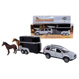 Kids Globe Globe Die Cast Volvo XC90 mit Pferdeanhänger, 27 cm