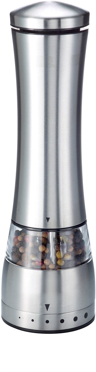 Westmark Salz- und Pfeffermühle, elektrisch, mit Keramikmahlwerk, Höhe: 21,5 cm, Edelstahl, Automatik, Silber, 63582260