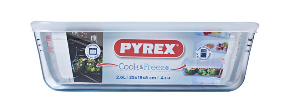 Pyrex Cook Freeze Auflaufform 25 x 20 cm mit Frischhaltedeckel