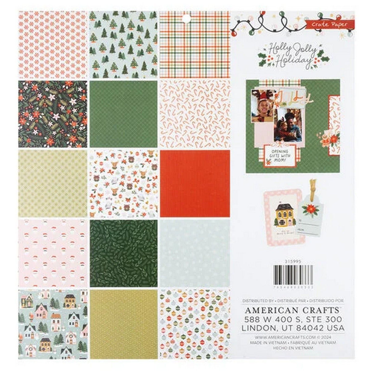 Kistenpapier • Papierblock Holly Jolly Holiday