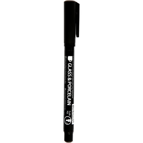 Creativ Company Contourstift für Glas und Porzellan Schwarz, Linie Deich 1-3 mm