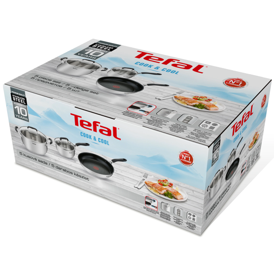 Tefal Cookware Tefal Cook Cool Pan Set 3-Stück