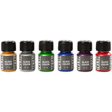 Creativ Company Glasfarbe Metall, verschiedene Farben, 6x30 ml 1 Box