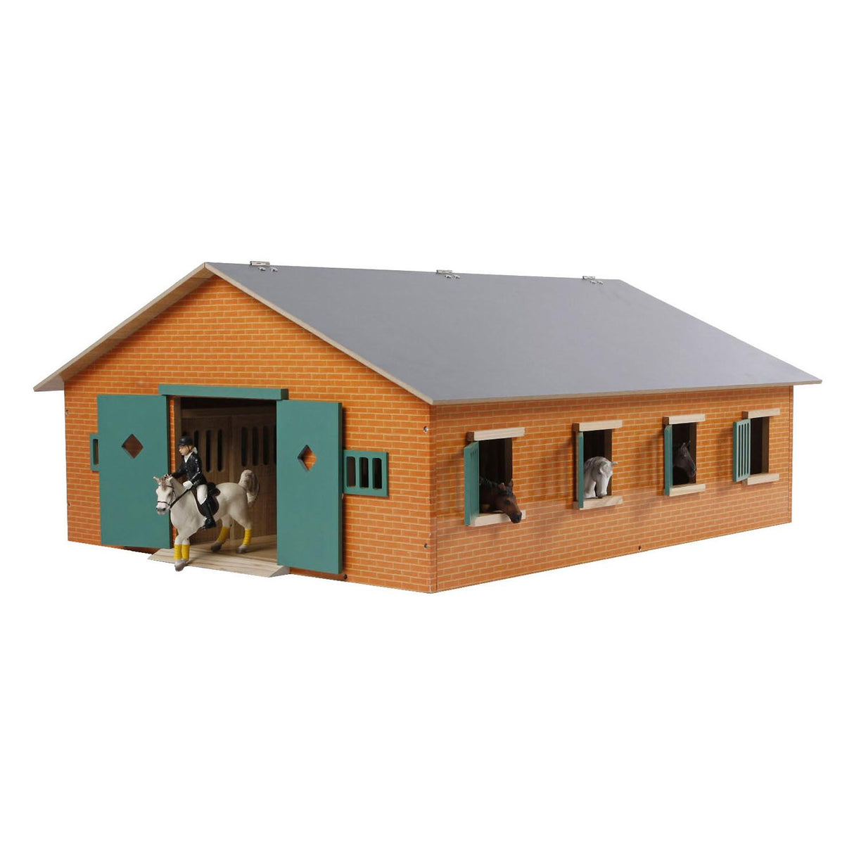 Kids Globe Globe Horse Stable con 7 scatole, 1:24