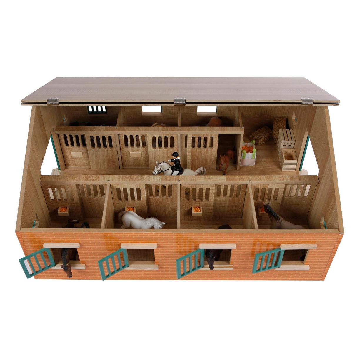 Kinderglobus Pferdestall mit 7 Boxen, 1:24