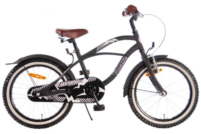 Volare Black Cruiser Children's Bike - pojkar - 18 tum - svart - 95% monterad