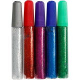 Creativ Company Glitzerkleber, verschiedene Farben, 5x10 ml 1 Box