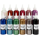 Creativ Company Glitzerkleber, verschiedene Farben, 12x118 ml 1 Box