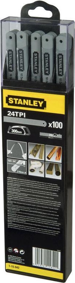 Stanley Handwerkzeuge 2-15-842 Metallsägeblätter – 300 mm – 24 TPI (5 Stück) – 2-15-842