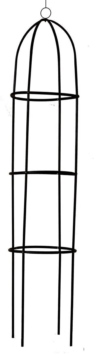 Kinzo rozen plantensteun rond 185x40cm – plantenklimrek voor klimplanten – rozen planten steun – rozenzuil zwart