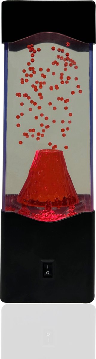 Itotal vulkaan lamp - lavalamp - sfeerverlichting - volcano lamp - kerstmis cadeau tip - 23 cm - draadloos - zwart