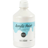 A-Color Acrylfarbe Metallic, Metallic, Weiß, 500 ml 1 Flasche