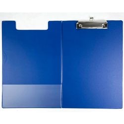 Klembord met omslag vk pvc a4 23,5x34cm blauw papierklem insteekvak pennenlus