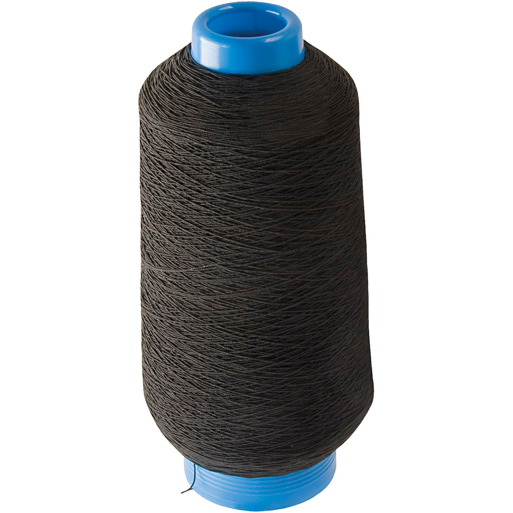 Kreativfirma Dun Round Elastiche Garn schwarz, 1500 m