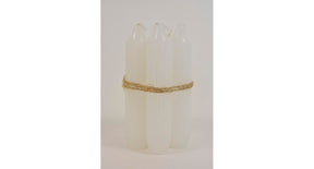 Set 7 pencil taper candle h. 11cm white