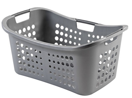 Curver Victor Wäschekorb Ergo 50 Liter Silber 24x39x59cm