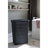 Wiklinowy w stylu curver Wicker Law Laundry koszyk 60L antracyt