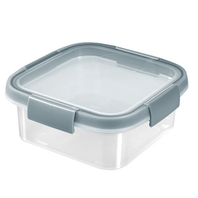 Curver Smart Fresh Eco-Lebensmittelbehälter, quadratisch, 0,9 l, rauchgrau, transparent