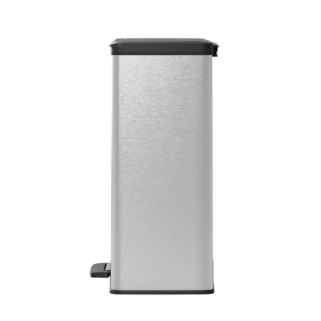 Hurver Decobin Pedal Bin 65L Silber Metallic