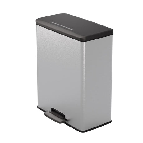 Hurver Decobin Pedal Bin 65L Silber Metallic