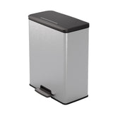 Curver Curver Pedal Bin Deco Rechteckige 65 l Silberfarbe