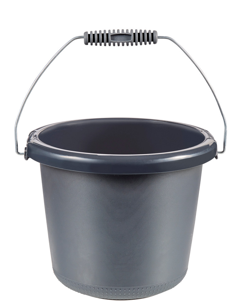 Curver Eimer 5 Liter mit Stahlgriff, Anthrazit, Durchmesser 24x19cm