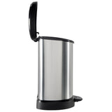 CHREVER CHREVER PEDAL BIN Deco D-förmig 15 l Silberfarbe