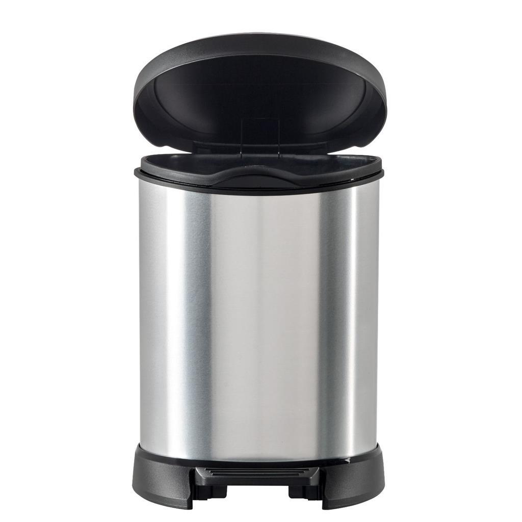 Curver Curver Pedal Bin Deco v obliki črke 15 L srebro