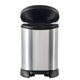 CHREVER CHREVER PEDAL BIN Deco D-förmig 15 l Silberfarbe