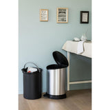 CHREVER CHREVER PEDAL BIN Deco D-förmig 15 l Silberfarbe