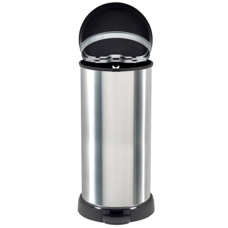 Curver Decobin Treteimer oval 40l silber schwarz